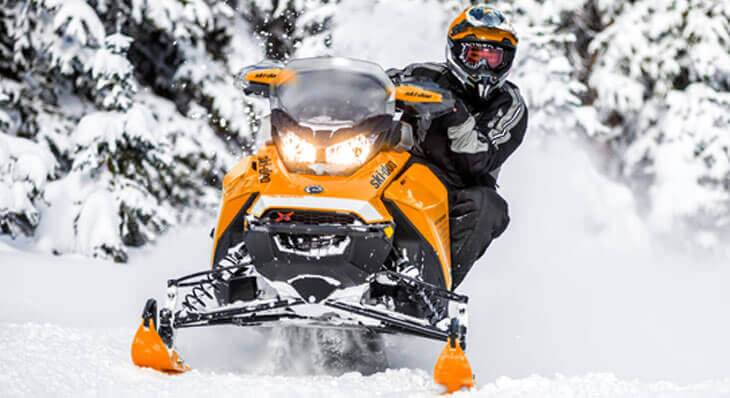 Orange and Black Snowmobile